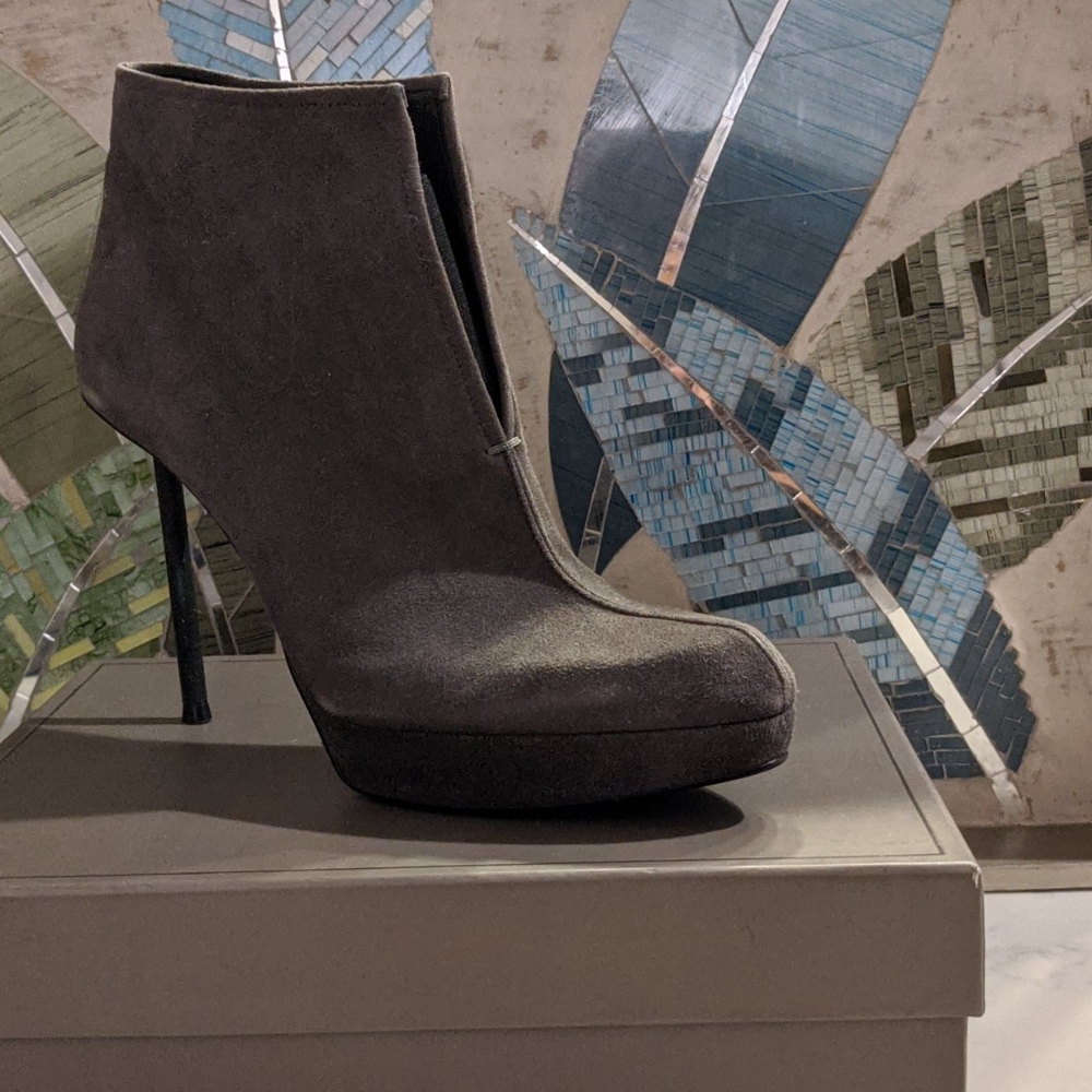 Grey Suede Stuart Weitzman Booties